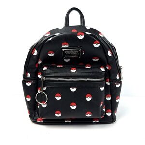 Loungefly Pokemon Backpack Poke Ball AOP All Over Print Mini Bag Travel